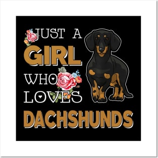 Just A Girl Who Loves Dachshunds Posters and Art